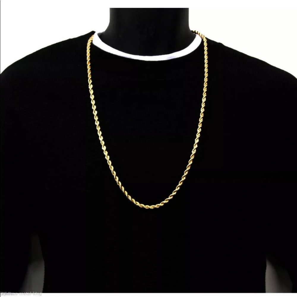 Mens cuban  gold link cuban chain - Picture 3 of 5